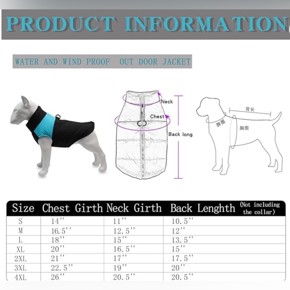 ⭐️Host Pick⭐️ Dog waterproof Vest in Various sizes *See chart for sizing* - Picture 5 of 10